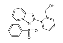[2-[1-(benzenesulfonyl)indol-2-yl]phenyl]methanol Structure