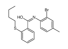 N-(2-bromo-4-methylphenyl)-2-butylsulfanylbenzamide结构式