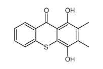 1,4-dihydroxy-2,3-dimethylthioxanthen-9-one结构式