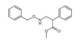 3-Benzyloxyamino-2-phenyl-propionic acid methyl ester Structure