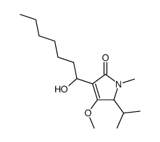 3-(1-Hydroxy-heptyl)-5-isopropyl-4-methoxy-1-methyl-1,5-dihydro-pyrrol-2-one Structure