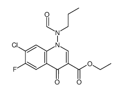 7-Chloro-6-fluoro-1-(formyl-propyl-amino)-4-oxo-1,4-dihydro-quinoline-3-carboxylic acid ethyl ester Structure