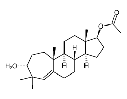 4,4-Dimethyl-A-homo-4a-androstene-3ξ,17β-diol 17-Acetate Structure