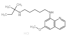 1,5-Pentanediamine,N1-(1,1-dimethylpropyl)-N5-(6-methoxy-8-quinolinyl)-, hydrochloride (1:1) structure