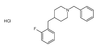 1-benzyl-4-[(2-fluorophenyl)methyl]piperidine,hydrochloride结构式