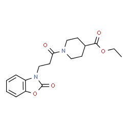 ethyl 1-(3-(2-oxobenzo[d]oxazol-3(2H)-yl)propanoyl)piperidine-4-carboxylate structure