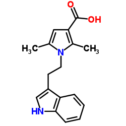 1-[2-(1H-Indol-3-yl)ethyl]-2,5-dimethyl-1H-pyrrole-3-carboxylic acid结构式