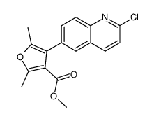 4-(4-acetamidophenyl)-2,5-dimethyl-3-(methoxycarbonyl)furan Structure