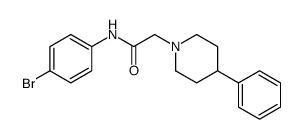 N-(4-bromophenyl)-2-(4-phenylpiperidin-1-yl)acetamide Structure