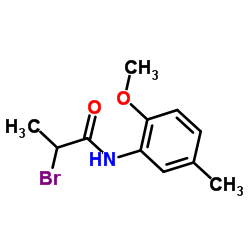 2-Bromo-N-(2-methoxy-5-methylphenyl)propanamide Structure