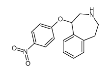 5-(4-nitrophenoxy)-2,3,4,5-tetrahydro-1H-3-benzazepine结构式