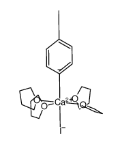 [(4-CH3C6H4)CaI(tetrahydrofuran)4] Structure