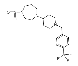 1-methylsulfonyl-4-[1-[[6-(trifluoromethyl)pyridin-3-yl]methyl]piperidin-4-yl]-1,4-diazepane Structure
