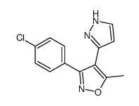 3-(4-chlorophenyl)-5-methyl-4-(1H-pyrazol-5-yl)-1,2-oxazole Structure