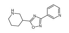 3-[5-(3-Piperidinyl)-1,2,4-oxadiazol-3-yl]pyridine结构式