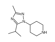 4-(3-methyl-5-propan-2-yl-1,2,4-triazol-1-yl)piperidine结构式