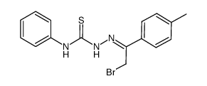 1-(ω-bromo-4-methyl-acetophenone)-4-phenyl-3-thiosemicarbazone Structure