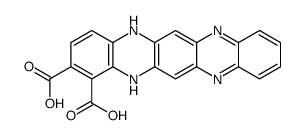 5,14-dihydroquinoxalino[3,2-b]phenazine-3,4-dicarboxylic acid Structure