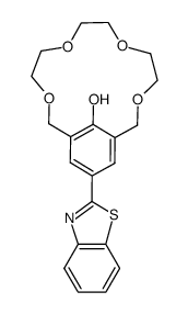 16-Benzothiazol-2-yl-3,6,9,12-tetraoxa-bicyclo[12.3.1]octadeca-1(17),14(18),15-trien-18-ol结构式