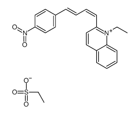 1-ethyl-2-[4-(4-nitrophenyl)buta-1,3-dienyl]quinolinium ethanesulphonate structure