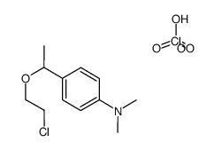 4-(1-(2-chloroethoxy)ethyl)-N,N-dimethylaniline perchlorate Structure