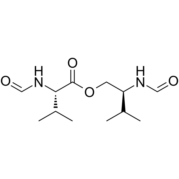 (-)-N-Formyl-L-valine [(S)-2-formylamino-3-methylbutyl] ester结构式