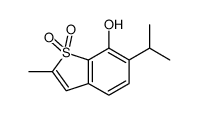 2-methyl-1,1-dioxo-6-propan-2-yl-1-benzothiophen-7-ol结构式