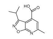 3-isopropyl-6-methylisoxazolo[5,4-b]pyridine-4-carboxylic acid结构式