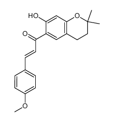 (E)-1-(7-Hydroxy-2,2-dimethyl-chroman-6-yl)-3-(4-methoxy-phenyl)-propenone Structure