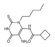 N-(5-amino-6-oxo-3-pentyl-2-thioxo-1,2,3,6-tetrahydropyrimidin-4-yl)cyclobutanecarboxamide Structure
