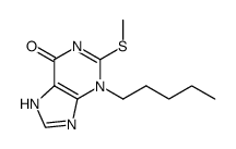 2-(methylthio)-3-pentyl-3,7-dihydro-6H-purin-6-one Structure