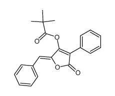 (Z)-5-benzylidene-3-phenyl-4-pivaloyloxyfuran-2(5H)-one结构式