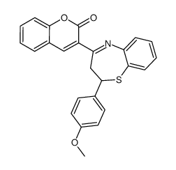 3-[2-(4-methoxyphenyl)-2,3-dihydrobenzo[b][1,4]thiazepin-4-yl]chromen-2-one结构式