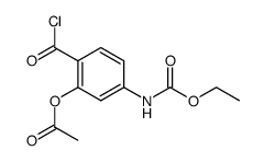 2-acetoxy-4-ethoxycarbonylamino-benzoyl chloride Structure