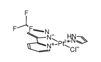 [PtCl(3-(trifluoromethyl)-5-(2-pyridyl)pyrazole(-1H))(pyrazole)] Structure