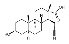 3β-hydroxy-16,17-seco-5α-androstane-16,17-dioic acid-16-nitrile结构式