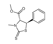 (+-)-3-methyl-5t-phenyl-2-thioxo-thiazolidine-4r-carboxylic acid methyl ester Structure