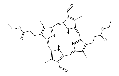 2,12-di(2-ethoxycarbonylethyl)-7,17-diformyl-3,8,13,18-tetramethylporphyrin结构式
