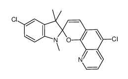 5,6'-dichloro-1,3,3-trimethylspiro[indoline-2,2'-2H-pyrano[3,2-h]quinoline] Structure