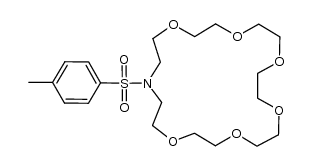 N-(p-tolylsulphonyl)-1,4,7,10,13,16-hexaoxa-19-azacyclohenicosane结构式