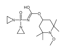 (1-methoxy-2,2,6,6-tetramethylpiperidin-4-yl) N-[bis(aziridin-1-yl)phosphoryl]carbamate Structure