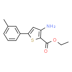 Ethyl 3-amino-5-(3-methylphenyl)-thiophene-2-carboxylate结构式