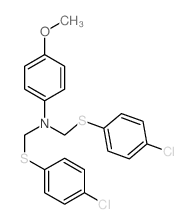 Benzenamine,N,N-bis[[(4-chlorophenyl)thio]methyl]-4-methoxy- structure