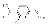 B-(2-氯-6-甲氧基-3-吡啶)硼酸结构式