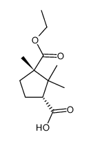 (+-)-1,2,2-trimethyl-cyclopentane-1r,3c-dicarboxylic acid-1-ethyl ester结构式