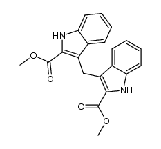 3,3'-methanediyl-bis-indole-2-carboxylic acid dimethyl ester Structure