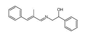 2-[(E)-2-Methyl-3-phenyl-prop-2-en-(E)-ylideneamino]-1-phenyl-ethanol Structure