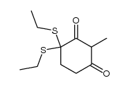 4,4-bis(ethylthio)-2-methyl-1,3-cyclohexanedione结构式