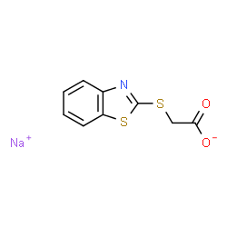 (Benzothiazol-2-ylthio)acetic acid sodium salt Structure