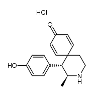 (1R,2S)-1-(4-hydroxyphenyl)-2-methyl-3-azaspiro[5.5]undeca-7,10-dien-9-one hydrochloride结构式